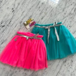New Baby Girls Everbloom Soft Lined Tulle Skirt in Teal or Pink